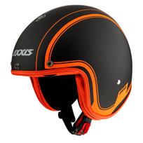 Motociklininko šalmas Axxis Hornet SV Royal, L, juoda sp./oranžinė sp.
