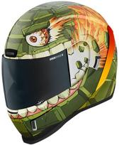 Motociklininko šalmas Icon Grenadier Airflite, L, žalia sp./oranžinė sp.