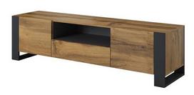 TV staliukas Cama Meble Wood, antracito sp./ąžuolo sp., 180 cm x 44 cm x 48 cm