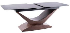 Stalas išskleidžiamas Modern Dolce Ceramic, pilka sp./riešuto sp., 180 - 240 cm x 95 cm x 76 cm