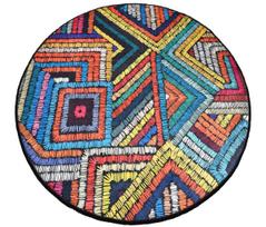 Vonios grindų kilimėlis Foutastic Maglie 359CHL4130, įvairių spalvų, 100 cm x 100 cm, Ø 100 cm