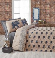 Lovatiesė Mijolnir Set Fil 143EPJ9665, mėlyna sp./šviesiai ruda sp., 220 cm x 200 cm