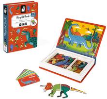 Magnetinis žaislas Janod Magneti Book Dinosaurs, 26 cm, įvairių spalvų, 40 vnt.