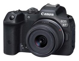 Sisteminis fotoaparatas Canon EOS R7 + RF-S 18-45mm F4.5-6.3 IS STM, juoda sp.