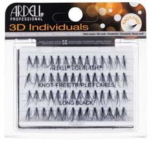 Priklijuojamos blakstienos Ardell 3D Individuals Duralash Knot-Free 140242, 56 vnt., juoda sp.
