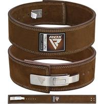 Sunkiosios atletikos diržas RDX 4'' Pro Lever Buckle WBL-4LN, ruda sp., L
