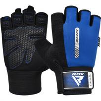 Treniruočių pirštinės RDX W1 Half, mėlyna sp./juoda sp., XL