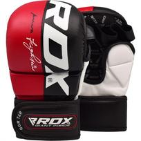 MMA pirštinės RDX Grappling Rex T6 Plus GGR-T6R-L+, balta sp./juoda sp./raudona sp., L
