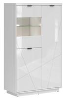 Vitrina Forn S471-REG2D1W-BIP, balta sp., 42.5 cm x 94 cm x 157 cm