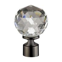 Karnizo antgalis Domoletti Crystal Kula, Ø 19 mm, titano sp.