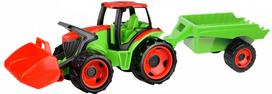 Žaislinis traktorius Lena Giga Trucks Tractor 02136, raudona sp./žalia sp.