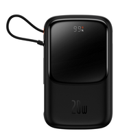 Nešiojamas įkroviklis (Power bank) Baseus, 10000 mAh, 20 W, juoda sp.
