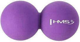 Masažinis kamuoliukas HMS Double Massage Ball BLC02, violetinė sp., 6.5 cm