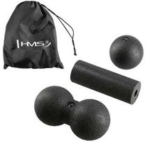 Masažo priemonių rinkinys HMS Massage Set FSBM07, juoda sp., 8 cm