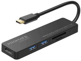 USB šakotuvas Promate LinkHub-C, 10 cm