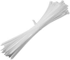 Kabelių dėtuvė Qoltec Reusable Self-Locking Cable Ties, 400 x 7.2 mm, 100 vnt., balta sp.