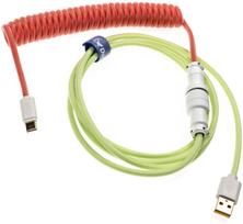 Kabelis Ducky USB - USB-C DKCC-SFCNC1 USB, USB-C, 1.8 m, raudona sp./žalia sp.