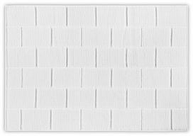 Vonios grindų kilimėlis Foutastic Tile 581CAN1531, balta sp., 80 cm x 50 cm