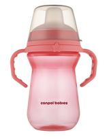Puodelis su snapeliu Canpol Babies Spout FirstCup 56/615, 250 ml, 6+ mėn., plastikas/silikonas, rožinė sp.
