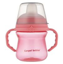 Puodelis su snapeliu Canpol Babies Spout FirstCup 56/614, 150 ml, 6+ mėn., plastikas/silikonas, rožinė sp.