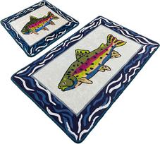 Vonios kilimėlių rinkinys Foutastic Pescado 359CHL5181, įvairių spalvų, 100 cm x 60 cm