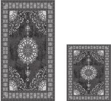 Vonios kilimėlių rinkinys Foutastic 510615, pilka sp., 150 cm x 60 cm