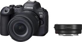 Sisteminis fotoaparatas Canon EOS R6 Mark II + RF 24-105mm F4-7.1 IS STM + Mount Adapter EF-EOS R, juoda sp.