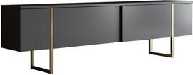 TV staliukas Kalune Design Luxe, antracito sp./aukso sp., 30 cm x 180 cm x 50 cm