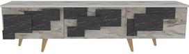 TV staliukas Kalune Design 3 D, balta sp., 350 mm x 1600 mm x 450 mm