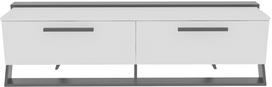 TV staliukas Kalune Design Astrid, balta sp./juoda sp., 36.6 cm x 163.8 cm x 46.8 cm