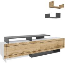 TV staliukas Kalune Design Tammy, antracito sp./ąžuolo sp./balta sp., 36.8 cm x 180 cm x 54 cm
