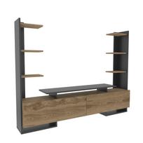 TV staliukas Kalune Design Ava, ąžuolo sp./juoda sp., 31.7 cm x 183.6 cm x 140 cm