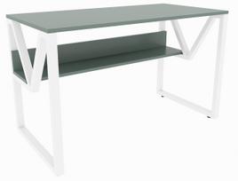Rašomasis stalas Kalune Design Lona 875ZNA4542, 120 cm x 60 cm, 72.8 cm, balta sp./žalia sp.