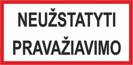 Lipdukas neužstatyti pravažiavimo 170x100mm