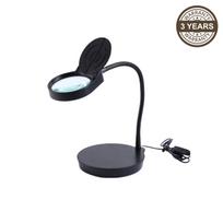 Darbo stalo šviestuvas su padidinamuoju stiklu Domoletti PD-4S-1, LED, 3.5W, juoda sp./juoda sp.