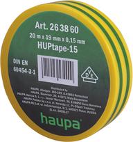 Elektros izoliacinė juosta Haupa HUPtape-15, geltona sp./žalia sp., 20 m