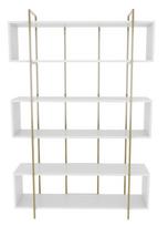 Pastatoma lentyna Kalune Design Bruti 875ZNA4510, aukso sp./balta sp., 180 cm x 29.6 cm x 120 cm