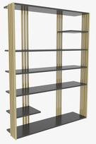 Pastatoma lentyna Kalune Design Jenny 875ZNA4522, antracito sp./aukso sp., 160 cm x 29.6 cm x 120 cm