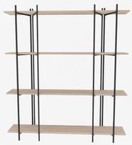 Pastatoma lentyna Kalune Design Moss 875ZNA4548, ąžuolo sp./juoda sp./ruda sp., 180 cm x 160 cm x 29.6 cm