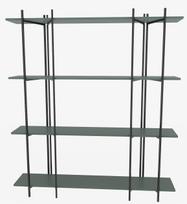 Pastatoma lentyna Kalune Design Moss 875ZNA4551, juoda sp./žalia sp., 180 cm x 160 cm x 29.6 cm