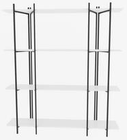 Pastatoma lentyna Kalune Design Moss 875ZNA4547, balta sp./juoda sp., 180 cm x 160 cm x 29.6 cm