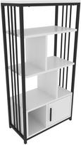 Pastatoma lentyna Kalune Design Valero 875ZNA4567, balta sp./juoda sp., 120 cm x 60 cm x 29.6 cm