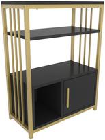 Pastatoma lentyna Kalune Design Letos 875ZNA4531, antracito sp./aukso sp., 80 cm x 60 cm x 29.6 cm