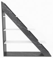 Pastatoma lentyna Kalune Design Pisagor 875ZNA4559, balta sp./juoda sp., 131.8 cm x 120 cm x 25 cm