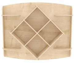 Sieninė lentyna Kalune Design Ato, ąžuolo sp., 61.8 cm x 81.6 cm x 15 cm