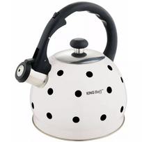 Arbatinukas su švilpuku King Hoff KH-1050, 2 l, balta sp./juoda sp.