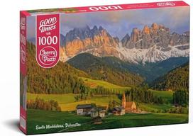 Dėlionė CherryPazzi Santa Maddalena Dolomites 1000 el. 30028, 50 cm x 70 cm, 1000 vnt., įvairių spalvų