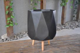 Gėlių vazonas Domoletti LT14522T-2S, keramika/molis, Ø 31.5 cm, antracito sp.