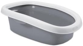 Kačių tualetas su rėmu Zolux Sprint 10 590105GPI, balta sp./pilka sp., uždaras, 43 cm x 31 cm x 14 cm