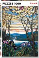 Dėlionė Piatnik Tiffany Magnolias & Irises 371774, 68 cm x 48 cm, 1000 vnt., įvairių spalvų